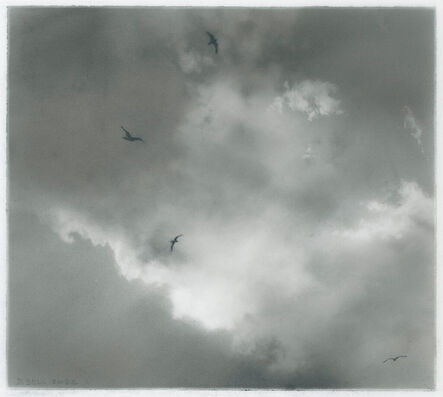 Dozier Bell, ‘Clearing wind, four gulls’, 2022