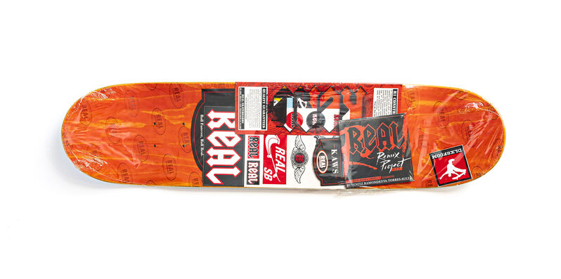 KAWS, ‘REAL’, 2007, Other, Screenprint in colors on skate deck with stickers, CD and tags under opened blister, DIGARD AUCTION