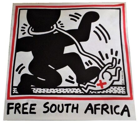 Keith Haring, ‘"Free South Africa", 1985, unsigned, offset lithograph on glazed poster paper, edition of 20,000.  ’, 1985