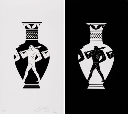 Cleon Peterson, ‘End Of Empire, Lekythos (Black and White) (two works)’, 2018