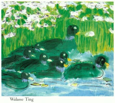 Walasse Ting 丁雄泉, ‘8 Green Ducks’, (Date unknown)