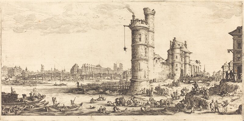 Jacques Callot, ‘View of the Pont Neuf’, 1629, Print, Etching, National Gallery of Art, Washington, D.C.