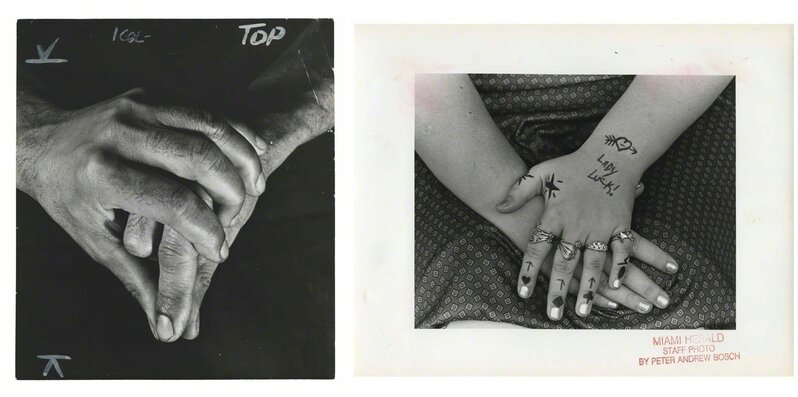 Murray Moss, ‘TQ 27/28: Hands/Halfway House’, 1938/1983, Photography, Found press photographs, Moss Bureau