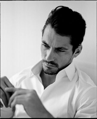 White Shirts featuring David Gandy by portrait photographer Alistair Guy, installation view