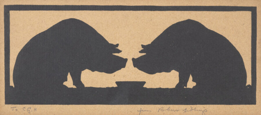 Farmyard; The Two Pigs; Barn