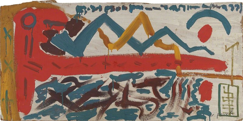 A.R. Penck, ‘Untitled’, 1971, Mixed Media, Dispersion on Beaver board, Phillips