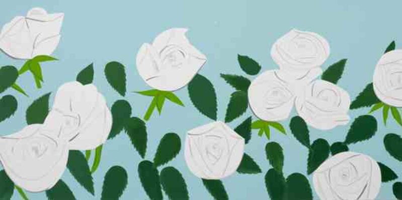 Alex Katz, ‘White Roses’, 2014, Print, 16 color silkscreen on 425 gsm paper, Vertu Fine Art