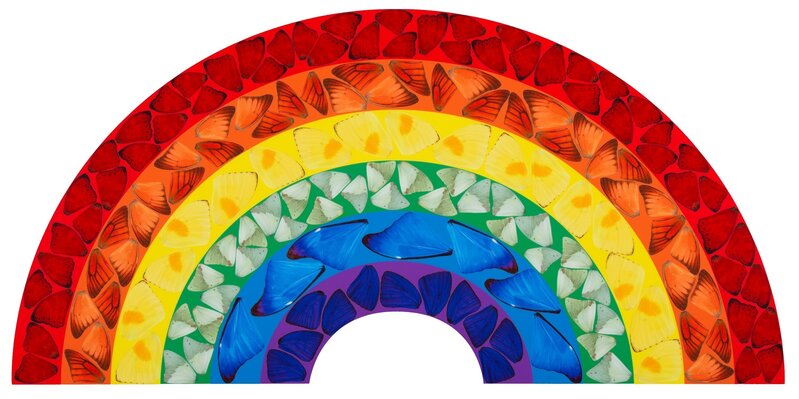 Damien Hirst, ‘Butterfly Rainbow’, 2020, Print, Laminated giclée print on aluminum composite panel, Heritage Auctions