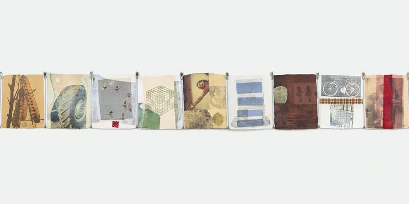Robert Rauschenberg, ‘Hiccups’, 1978, Print, Solvent transfer and fabric with metal zippers on 97
sheets of handmade paper, San Francisco Museum of Modern Art (SFMOMA) 