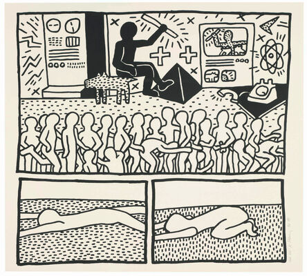 Keith Haring, ‘UNTITLED (FROM BLUEPRINT DRAWINGS)’, 1990