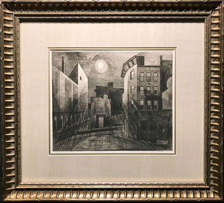 Armin Landeck, ‘Manhattan Moonlight’, 1947