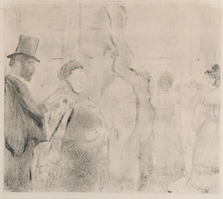 Edgar Degas, ‘Ludovic Halévy Meeting Mme. Cardinal Backstage (Adhémar 56)’, circa 1880-83