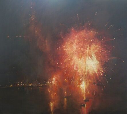 Benjamin Warner, ‘New Years Eve, Fireworks, Hong Kong Harbour’, 2017