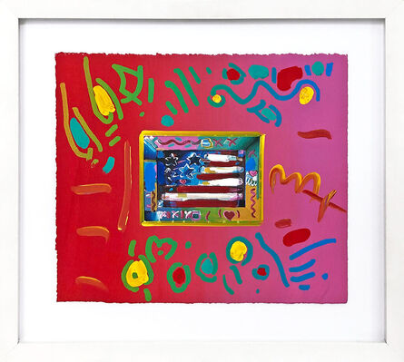 Peter Max, ‘FLAG (OVERPAINT)’, 1998
