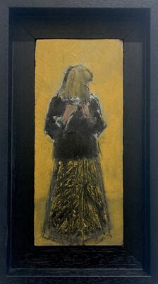 Ghislaine Howard, ‘Self Portrait in Black and Ochre Skirt’, ca. 2021