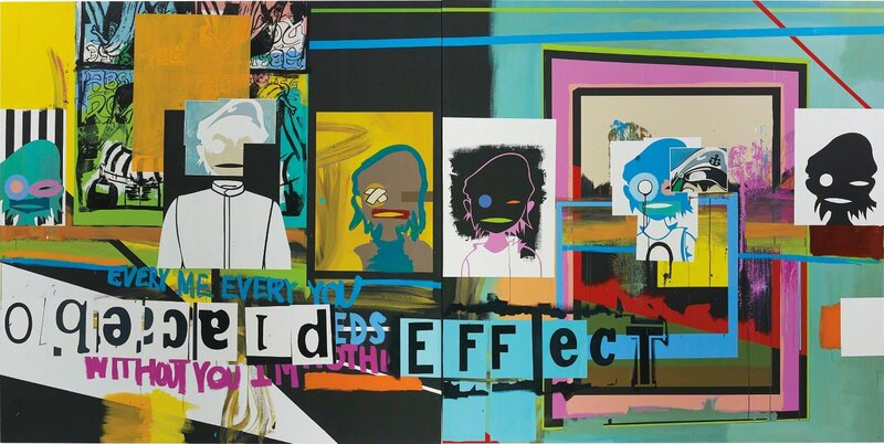 Michael Bevilacqua, ‘Placebo Effect’, 2010, Mixed Media, Acrylic and screen print on linen, diptych, Phillips