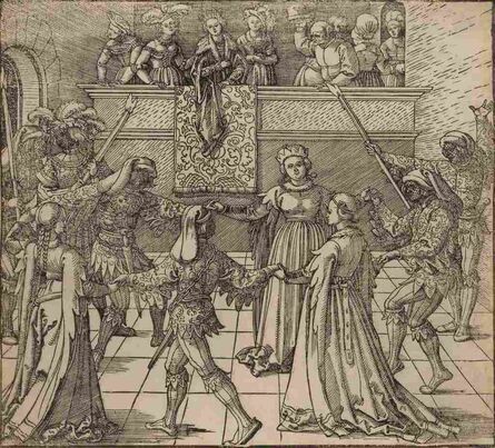 Albrecht Dürer, ‘Masquerade Dance with Torches (from Freydal)’