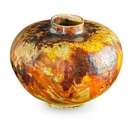 Theophilus A. Brouwer, ‘Flame-painted vase, Long Island, NY’, 1900s