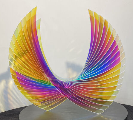 Tom Marosz, ‘'Wings Starfire Dichroic Sunburst', Fused, Cut and Polished Dichroic Glass Sculpture’, 2020