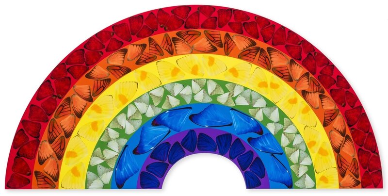 Damien Hirst, ‘Butterfly Rainbow’, 2020, Mixed Media, Laminated giclée print on aluminum composite panel, Forum Auctions