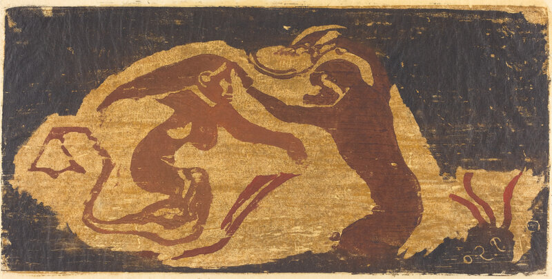 Paul Gauguin, ‘The Mermaid and the Monkey’, Print, Color woodcut on china paper, National Gallery of Art, Washington, D.C.