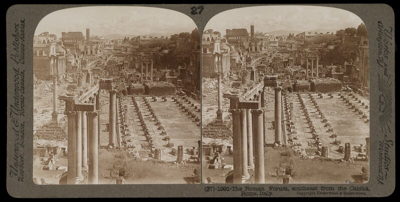 Bert Underwood, ‘Roman Forum, Rome’, 1900, Stereograph : gelatin silver, Getty Research Institute