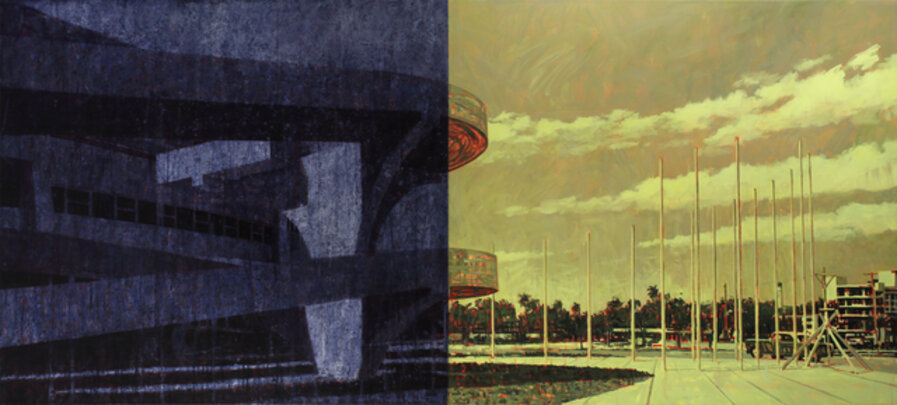 Sixteen Flags and a Tropical Landscape