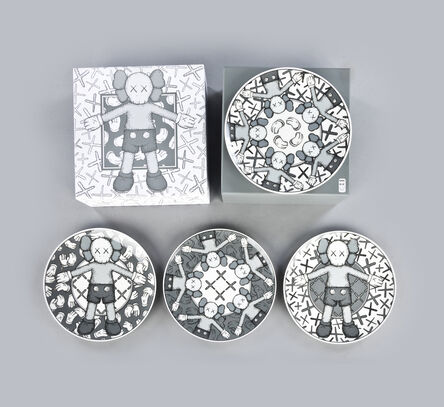 KAWS, ‘Ceramic Plates (Grey, Set of 4)’, 2019