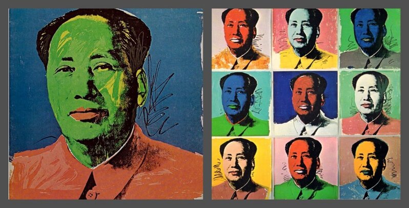 Andy Warhol, ‘Mao Tse-Tung Castelli Gallery Fold-Out Announcement Card (Leo Castelli Mao)’, 1972, Print, Silkscreen on double-sided, fold out invitation card. unframed., Alpha 137 Gallery Gallery Auction
