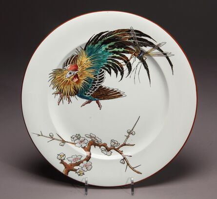 Vieillard & Cie, ‘"Japanese Cock" dinner plate’, ca. 1880