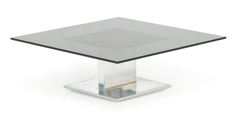 Lehigh Leopold, ‘Coffee table’, 1970s, Design/Decorative Art, Polished aluminum, smoked glass, USA, Rago/Wright/LAMA/Toomey & Co.