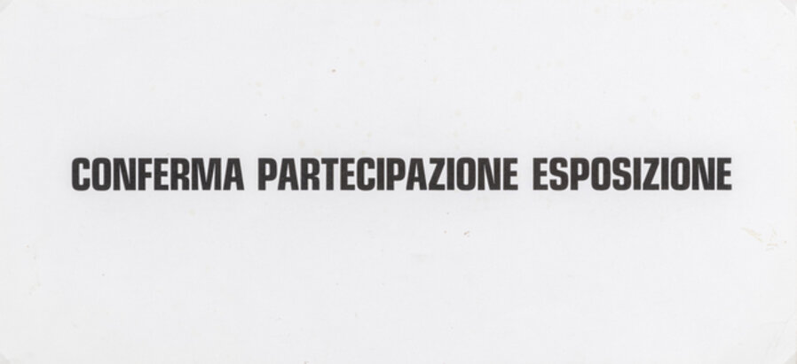 Conferma partecipazione esposizione (nato vecchio)