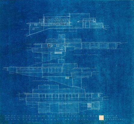 Frank Lloyd Wright, ‘Blueprints for the Mr. and Mrs. Lawrence Swan House, Inkster, Michigan (five works)’, 1952