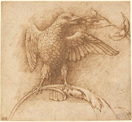 Andrea Mantegna, ‘A Bird Perched on a Branch with Fruit’, 1460s
