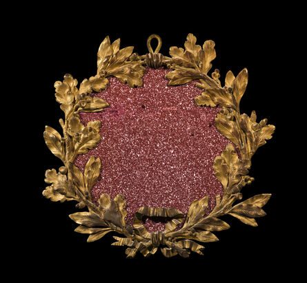 Roman workshop, ‘ Laurel and oak wreath frame holding a red porphyry roundel’, first half of 19th century