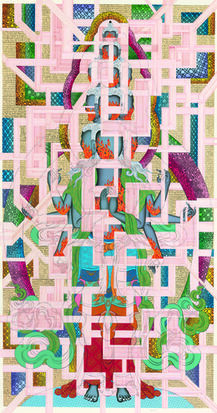 Tenzing Rigdol, ‘Pin drop silence: Eleven-headed Avalokitesvara’, 2013