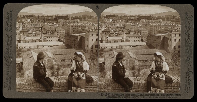 Bert Underwood, ‘Aventine hill and Alban mountains, southeast from Janiculum, Rome’, 1900, Stereograph : gelatin silver, Getty Research Institute