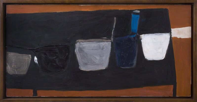 William Scott (1913-1989), ‘Still Life on Black Table (II)’, 1956, Painting, Oil on canvas, Piano Nobile
