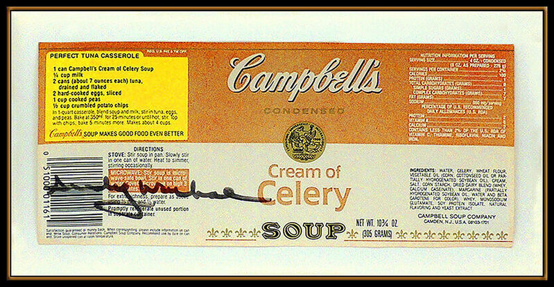 Andy Warhol, ‘Campbells Label’, 1975-1987, Ephemera or Merchandise, Hand Signed Campbells Label, Original Art Broker