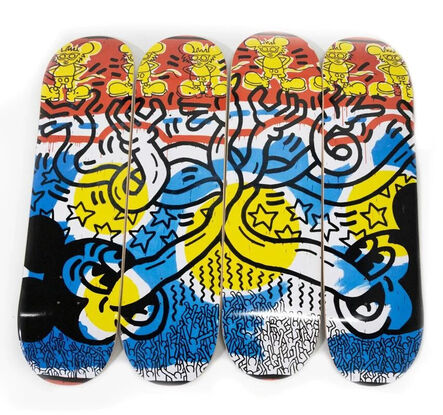 Keith Haring, ‘DIAMOND SUPPLY X MICKEY MOUSE X KEITH HARING Hands by Mickey 4 Deck Set’, 2022