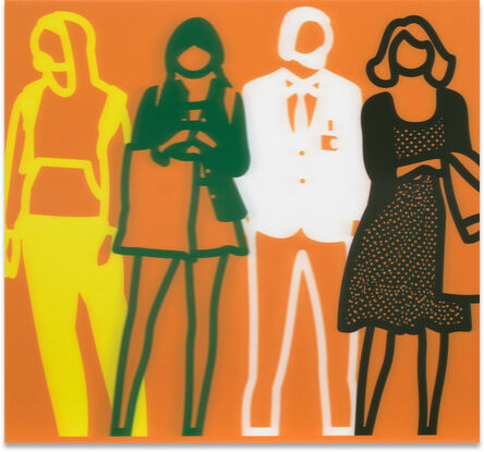 Julian Opie, ‘Yellow Green White Black, from Standing People’, 2019