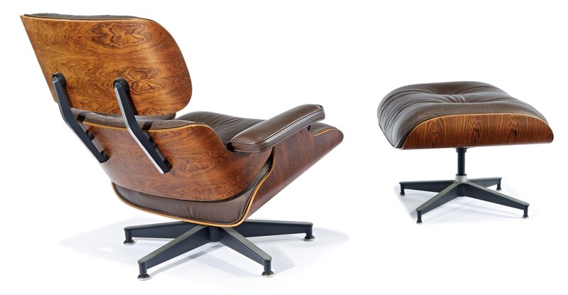 Charles and Ray Eames, ‘Lounge chair & ottoman (2)’, Designed 1956; this example executed before 1995, Design/Decorative Art, Los Angeles Modern Auctions (LAMA)