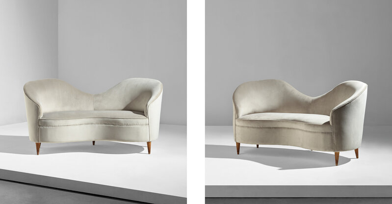 Gio Ponti, ‘Pair of sofas’, circa 1938, Design/Decorative Art, Walnut, fabric upholstery., Phillips