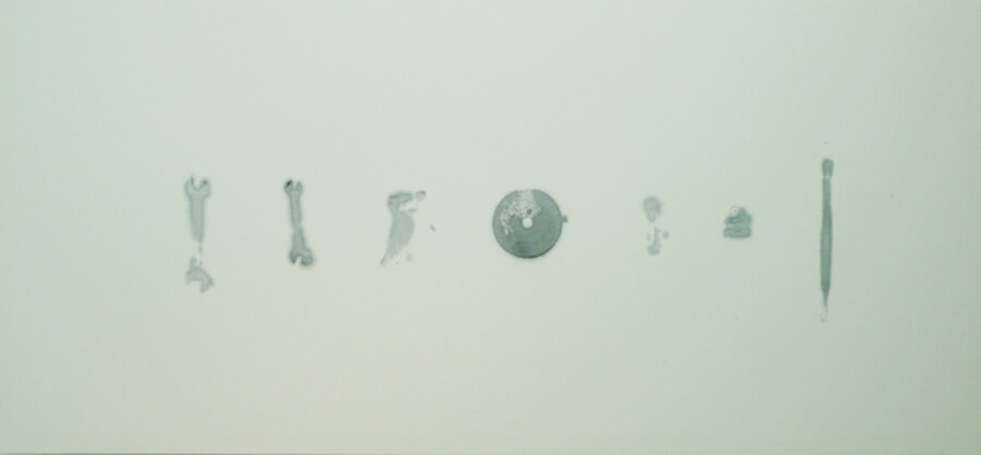 Seven things七東西 Ink on xuan paper