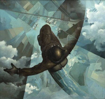 Tullio Crali, ‘Before the Parachute Opens (Prima che si apra il paracadute)’, 1939