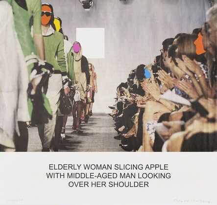 John Baldessari, ‘The News: Elderly Woman Slicing Apple...’, 2014