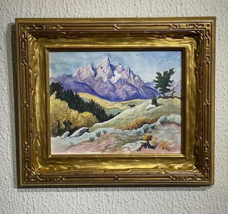 Thomas Hart Benton, ‘Wyoming Mountain Landscape’, 1953