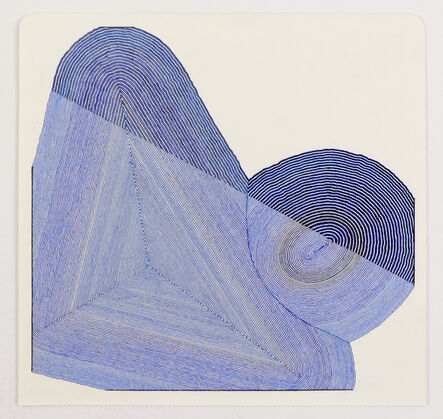Jessica Deane Rosner, ‘Ruled Un-Ruled Blue and Black with Triangle’, 2020