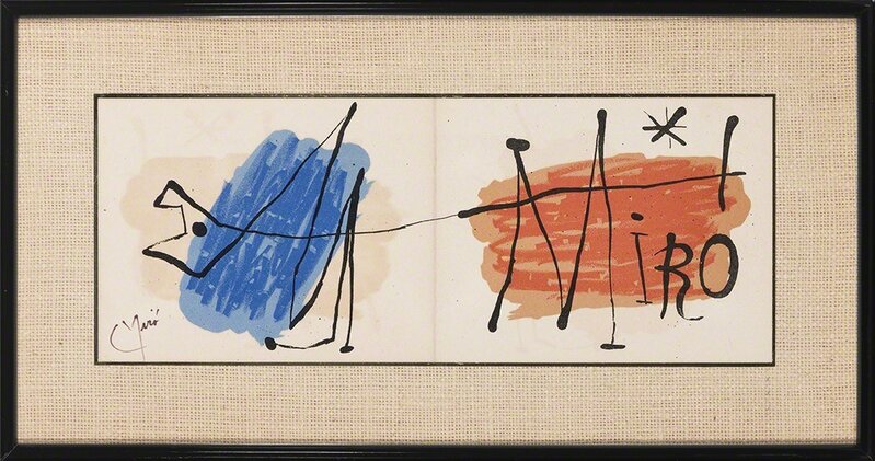 Joan Miró, ‘Carte D'Invitation Galerie Maeght (M. 108)’, 1957, Print, Color lithograph, Doyle