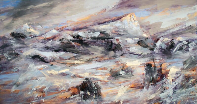 Réal Calder, ‘Sainte Victoire, l'heure mauve’, 2017, Painting, Oil on canvas, Thompson Landry Gallery